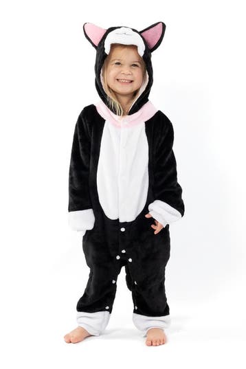 Onesie Zwarte Kat Pak 140-146 Poezenpak Kostuum Zwart Kinder, Ophalen of Verzenden, Nieuw