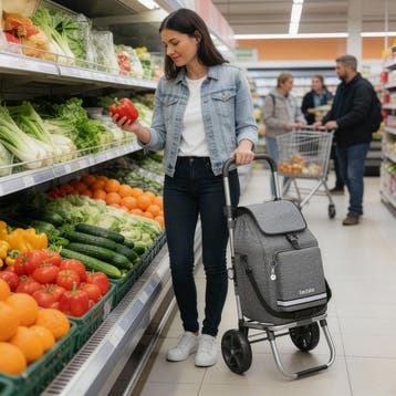 Boodschappentrolley Shopper, 3-in-1, opklapbaar, met koeltas, Verzenden, Nieuw