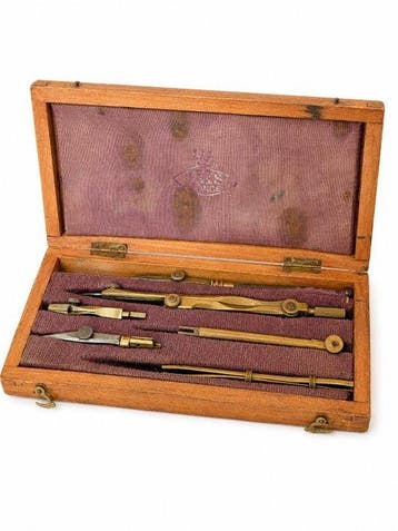 Droog kompas - Messing - Unis france , instruments anciens