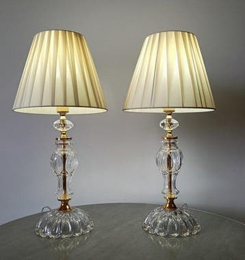 Artelight - Lamp - kristal - glas - messing - goudverguld