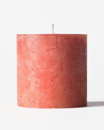 HEMA Stompkaars 10x10cm rustiek donkeroranje, Verzenden, Nieuw