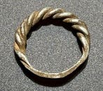 Viking periode Zilveren klassieke Pseudo- Twisted Ring met