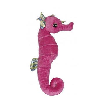 Ravensden zeepaardje knuffel - roze glitters - 35 cm, Verzenden, Nieuw