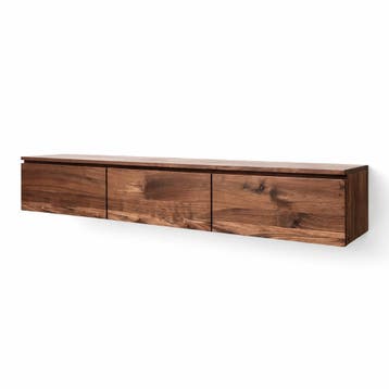 Notenhouten tv-meubel Oliva | Maatwerk Mogelijk | SALE -10%, Japandi, sad beige, Met klep(pen), Nieuw, Ophalen of Verzenden