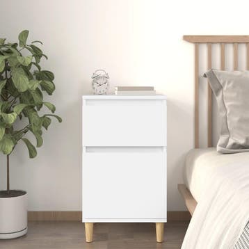 vidaXL Nachtkastje 40x35x70 cm wit, Huis en Inrichting, Slaapkamer | Nachtkastjes, Minder dan 45 cm, Verzenden, Nieuw, 70 cm of meer