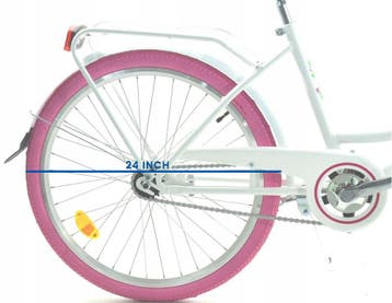 Dallas City Junior 24 | Roze/Wit | OP=OP, 24 inch, Nieuw, Ophalen of Verzenden, Handrem