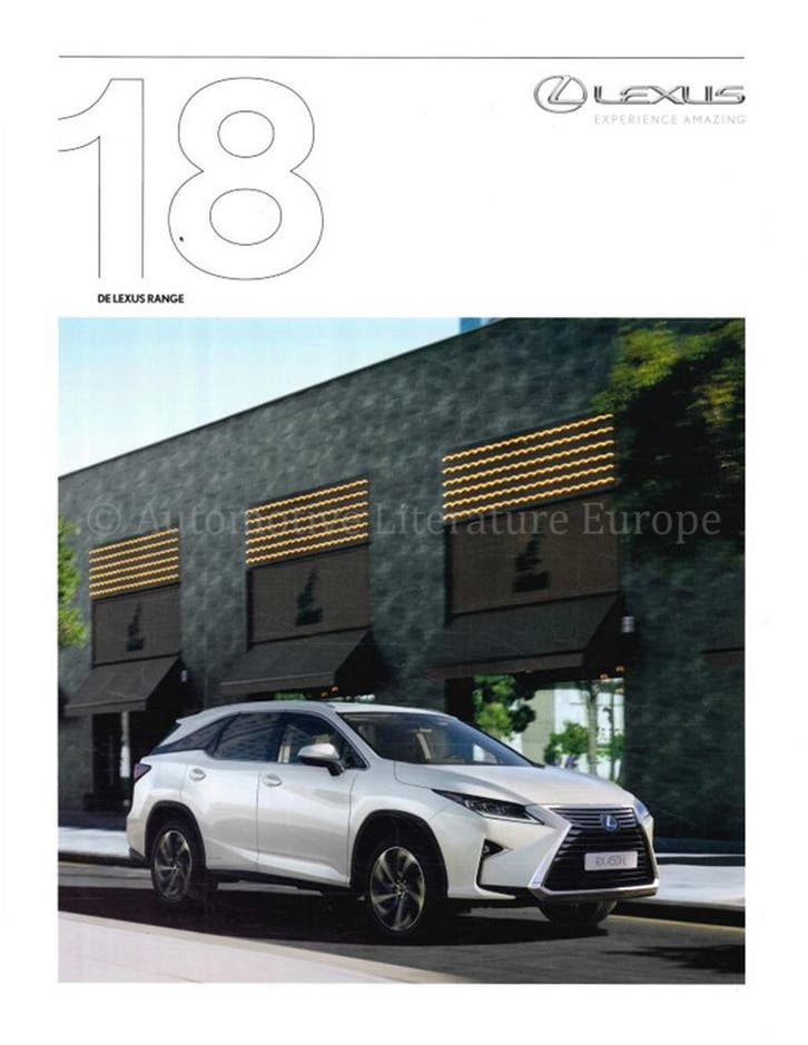 2018 LEXUS PROGRAMMA BROCHURE NEDERLANDS, Boeken, Auto's | Folders en Tijdschriften
