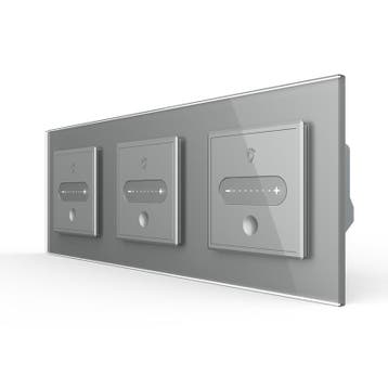 Livolo | Grijs | SR+SR+SR | Slide-Dimmer | EC | Smart Home, Ophalen of Verzenden, Nieuw