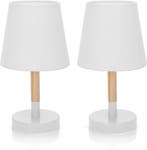 Tafellamp - Bureaulamp - Tafellamp slaapkamer - Wit - Aigost, Huis en Inrichting, Lampen | Tafellampen, Verzenden, Zo goed als nieuw