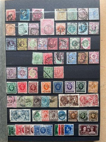 Britse Gemenebest 1858/1978 - Partij in 3 Stockboeken, Gestempeld