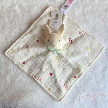 PRIMARK knuffeldoekje konijn Love - knuffellap baby, Verzenden, Nieuw
