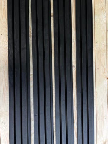 Zwarte gevelbekleding - Thermisch Gemodificeerd, Ophalen, 25 tot 50 mm, Nieuw, Plank