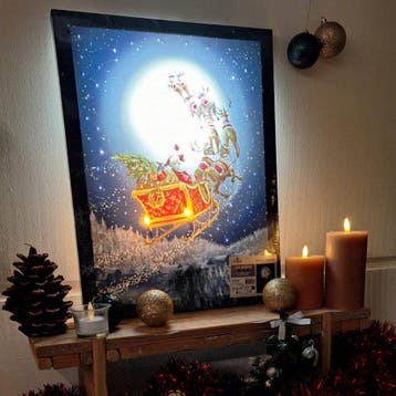 Kerst LED Canvas Prints - Schilderij met verlichting, Verzenden, Nieuw