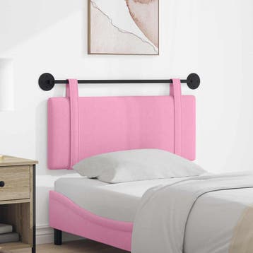 vidaXL Hangend hoofdbord Roze Stof, Verzenden, Nieuw, Stof