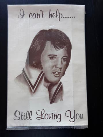 Elvis vintage poster - I cant help...Still loving you, Ophalen of Verzenden, Nieuw, Foto of Kaart
