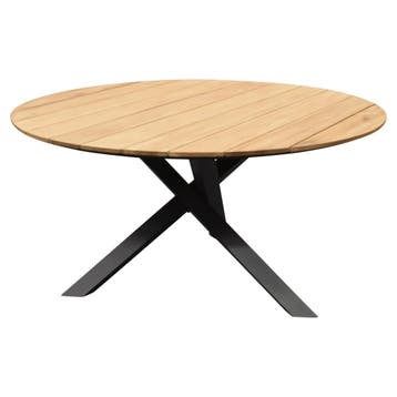 San Jose dining tuintafel 150xH74 cm rond teak blad, Tuin en Terras, Tuintafels, Ophalen of Verzenden, Nieuw