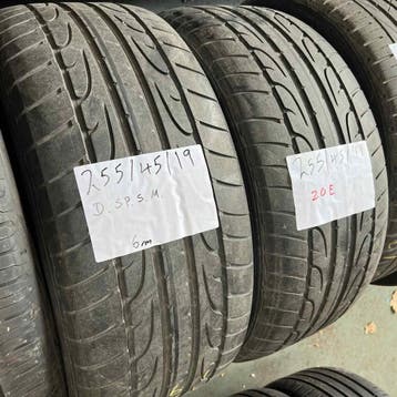 2 x Dunlop SP Sport Maxx 255-45-19 Zomerbanden 6mm, 19 inch, Gebruikt, 255 mm, Ophalen of Verzenden