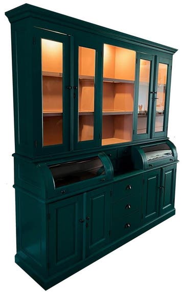 Buffetkast opaalgroen Bastiaan 200cm led verlichting, Ophalen of Verzenden, Nieuw