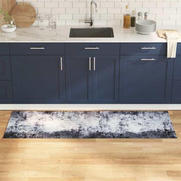 vidaXL Keuken Vloerkleed Grijs 180 x 60 cm Fluweel, Verzenden, Nieuw