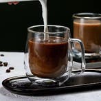 Dubbelwandige Glazen Koffiemok met Handvat 150–350 ml, Verzenden, Nieuw