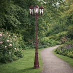 Lantaarn - Metaal, Glas - Klassiek 3-armig - Rood