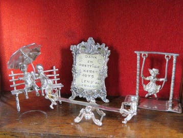 Kavel miniaturen: 22 x zilver - Miniatuur figuur (15) - .835