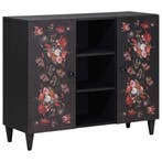 vidaXL Opslagkasten Multikleur 90 x 33,5 x 75 cm Massief, Huis en Inrichting, Woonaccessoires | Cd- en Dvd-rekken, Verzenden, Nieuw