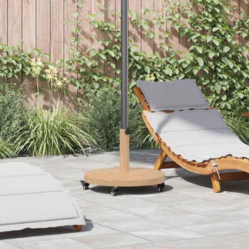 vidaXL Parasolvoet Licht Hout 48 x 48 x 32 cm, Verzenden, Nieuw, Minder dan 1 meter, Parasolvoet