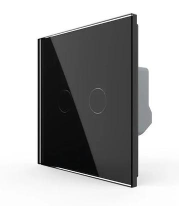 Livolo Touch Wisselschakelaar | Zwart | 2-Voudig | Design, Ophalen of Verzenden, Nieuw, Schakelaar