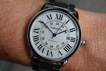 Horloge Cartier Ronde de Cartier Horloge + Service papieren, Overige merken, Staal, Gebruikt, Staal