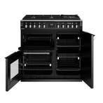Stoves Richmond D900 DF GTG Deluxe 90 cm gasfornuis Zwart, 60 cm of meer, Nieuw, Ophalen of Verzenden, Energieklasse A of zuiniger