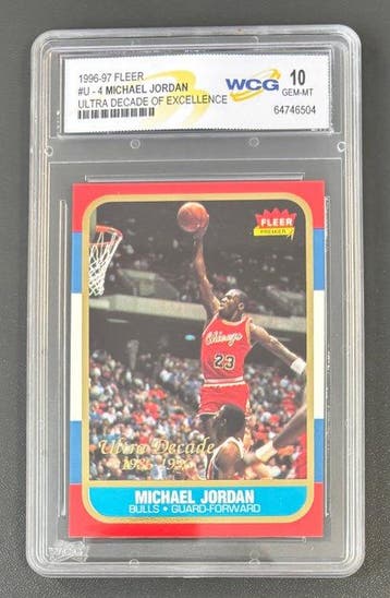 1996/97 Fleer Ultra Decade of Excellence Michael Jordan #U-4, Nieuw