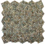 Wand Mozaïek Tegels Factory Mini Kiezelsteen Olijf - Matj.., Wandtegels, Nieuw, Ophalen of Verzenden, 20 tot 40 cm