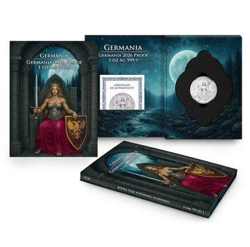 Duitsland. 5 Mark Germania 2026 – Proof – 1 oz Silver coin –