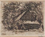 Willem de Zwart (1862-1931) - Boerenhuisje met kar