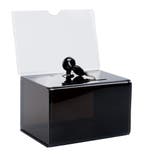 Zwarte Donatiebox met A6 Posterhouder / Suggestiebox / I...