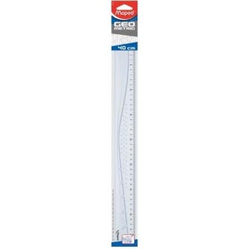 Liniaal Maped Geometric 40 cm transparant, Diversen, Verzenden, Nieuw