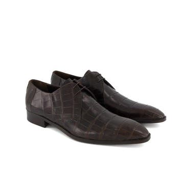 Mauro Volponi-Derby-44-Full Alligator - Veterschoenen -, Nieuw