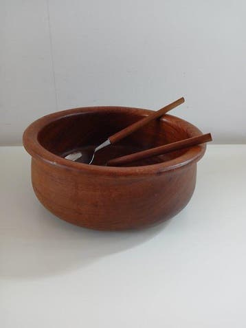 Schaal - Teak - Vintage - Jaren 60