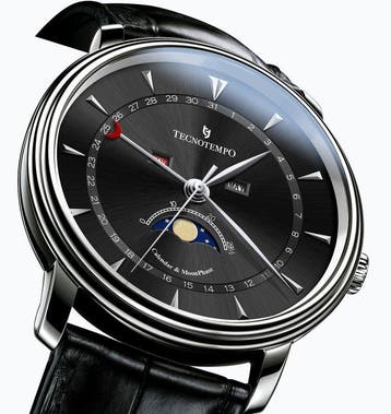 Tecnotempo - Calendar & Moon Phase - 40mm - - Zonder, Nieuw