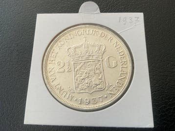 Nederland. Wilhelmina. 2 1/2 Gulden 1937 (Zonder