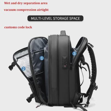 Ruime 17 Inch Laptop Backpack met Vacuümcompressie & Uitbrei, Verzenden, Nieuw