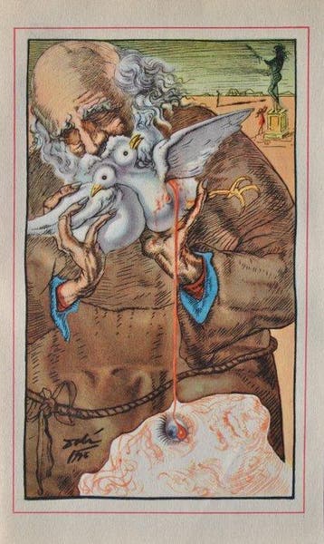 Salvador Dali (1904-1989) - Les deux colombes