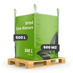 Gedroogde Koemest (Bigbag 500 Liter - voor 500m2), Verzenden, Mest