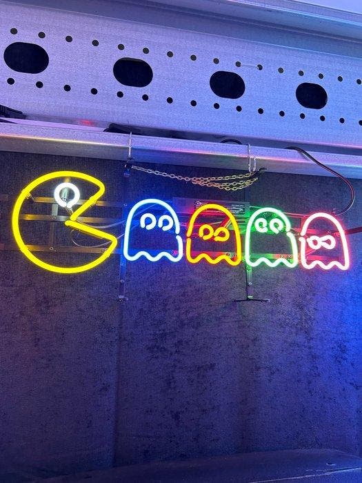 Automaat - Glas neon Pacman, Spelcomputers en Games, Spelcomputers | Overige Accessoires