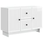 vidaXL Dressoir met lade Hoogglans Wit 89 x 34,5 x 60 cm, Verzenden, Nieuw, Overige houtsoorten, Minder dan 50 cm