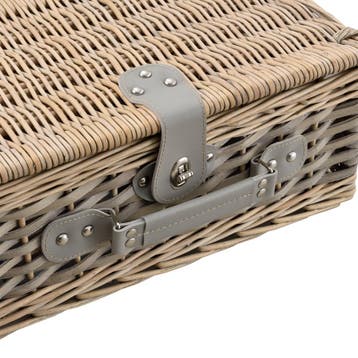 Picknickmand voor 2 personen - incl. inhoud - grijs, Verzenden, Nieuw