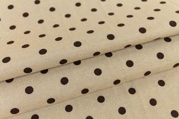 11,00 x 1,40 meter Panama-stof van katoenmix met beige