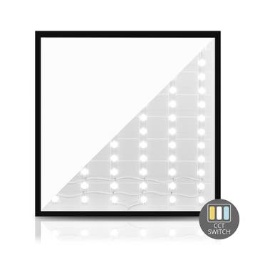 BACK-LIT LED PANEEL | 60X60CM | 30W | ZWART | CCT-SWITCH, Nieuw