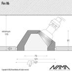 FOS06 Trimless Inbouwspot Vierkant-Schuin - Gips - GU10 Ø.., Ophalen of Verzenden, Nieuw